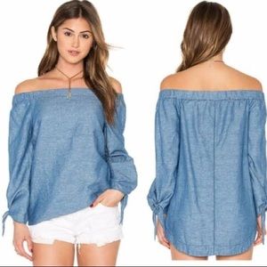 Free People • Show Some Shoulder Top in Chambray